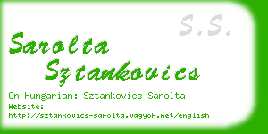 sarolta sztankovics business card